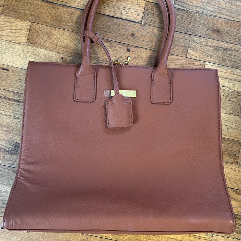 New w/o tags! Joy & Iman Leather Tote Satchel, Brown